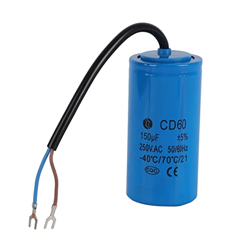 Cd60 Condensatore 250V 150Uf, Condensatore Di Marcia Motore, Tester Di Condensatore Di Avviamento Rotondo 50 / 60Hz, Con Cavo, Per Condizionatori D'Ar
