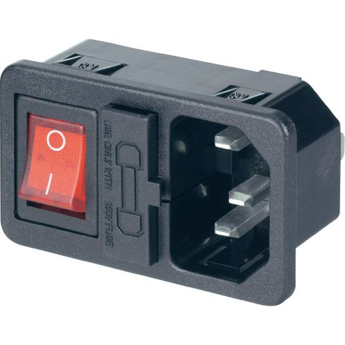No Name (Foreign Brand) 501638 - Connettori Per Gerarchia A Freddo, Da Incasso In Verticale, Numero Di Poli Totali: 2 + Pe 10A, Colore: Nero