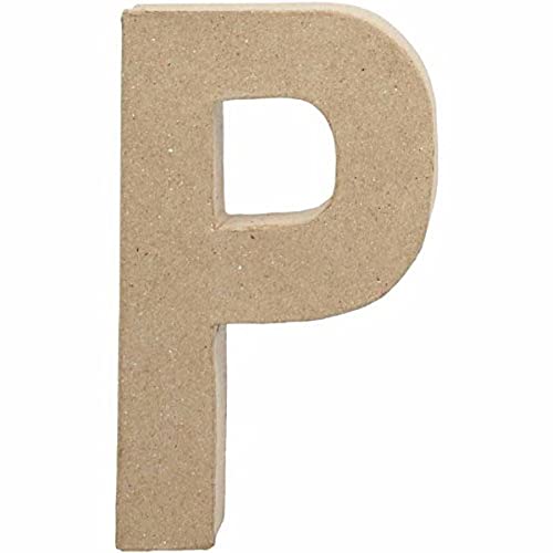 Creativ - Lettera P In Cartapesta, 20,5 Cm