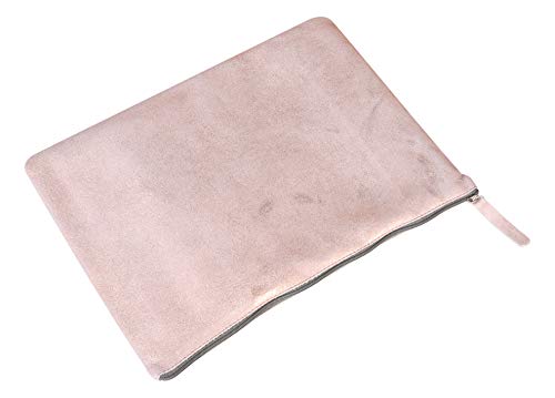 Clairefontaine 400048C - Borsa Universale,Case Per Computer 23X32 Cm In Vero Cuoio Di Agnello, Piume Ottone