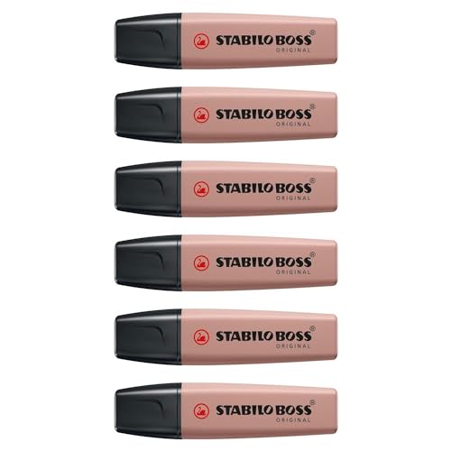 Stabilo Set Di 6 Evidenziatori Boss Original Naturecolors - Marrone Lucido