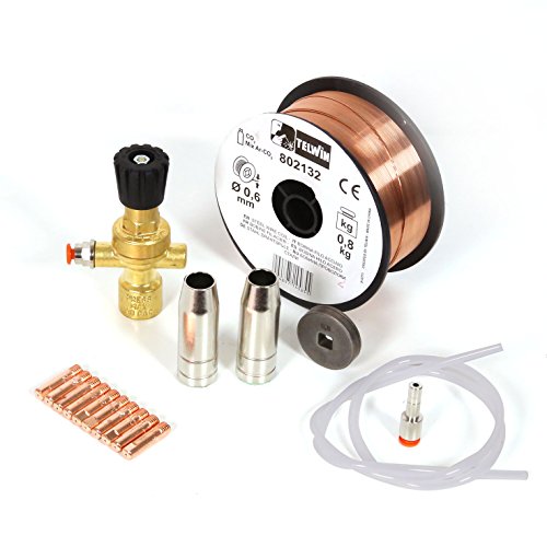 Telwin 802147 Kit Saldatura Acciaio Bombola A Perdere Per Mig-Mag, 0.1 V, Multicolore, Acciaio - A Perdere