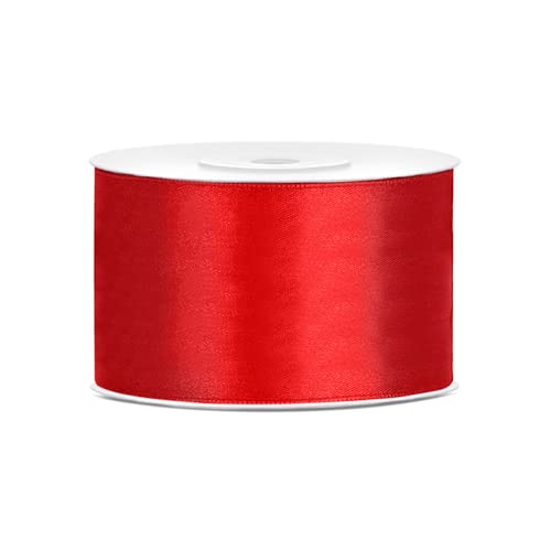 Nastro Di Raso Rosso, 25 Mm, 25 M