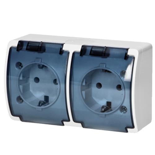Orno Oe-7106(Gs) Doppia Presa Schuko Da Muro 2X2P+T Ip44