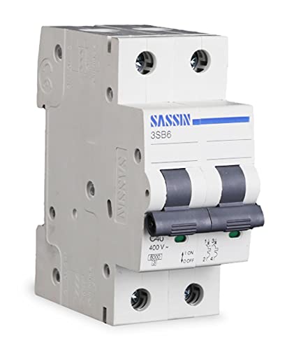 Sassin 2P Interruttore Magnetotermico 32A ,Thermal-Magnetic Circuit Breaker 230V/400V,50/60 Hz