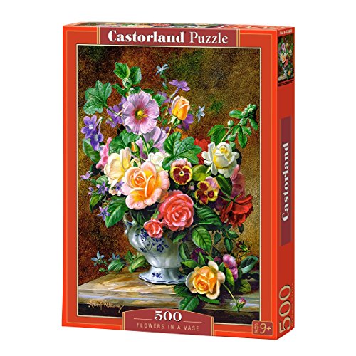 Castorland- Flowers In A Vaso, Puzzle 500 Pezzi, Multicolore, 35 X 25 X 5 Cm, B-52868