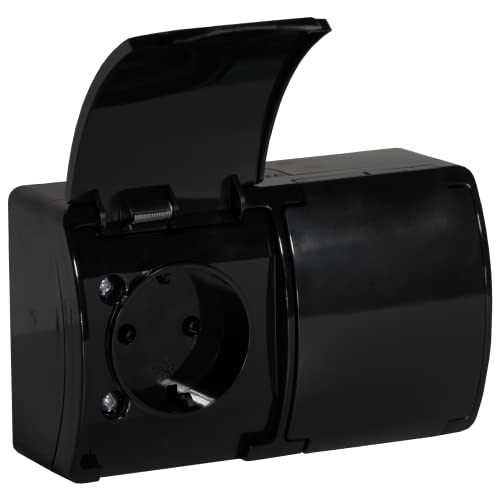 Orno Oe-7106(Gs) Doppia Presa Schuko Da Muro 2X2P+T Ip44