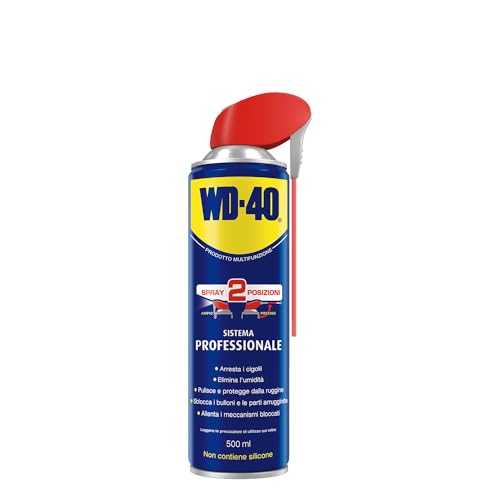 Wd-40 Prodotto Multifunzione Lubrificante Spray Con Sistema Professionale Doppia Posizione, 500 Ml