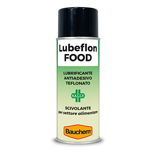 Bauchem - Lubeflon Food Olio Lubrificante Teflonato Antiadesivo Scivolante Per Settore Alimentare Spray 400 Ml