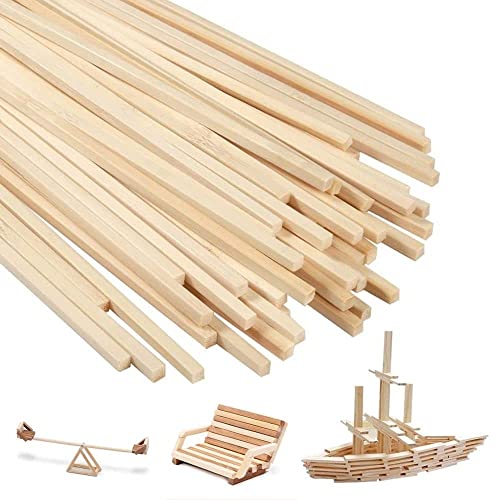 Qeeyon Bastoncini Di Bambù Per Fai Da Te, 30 Pcs Bastoncini Bamboo 30 Cm X 5 Mm X 5 Mm Naturale Non Trattato Bastone Di Bambù Per Creazioni Fai Da Te