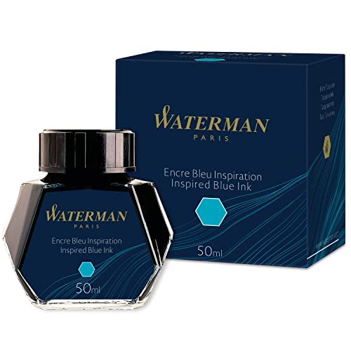 Waterman Inchiostro Per Penna Stilografica | Blu Ispirazione | Bottiglia Da 50 Ml