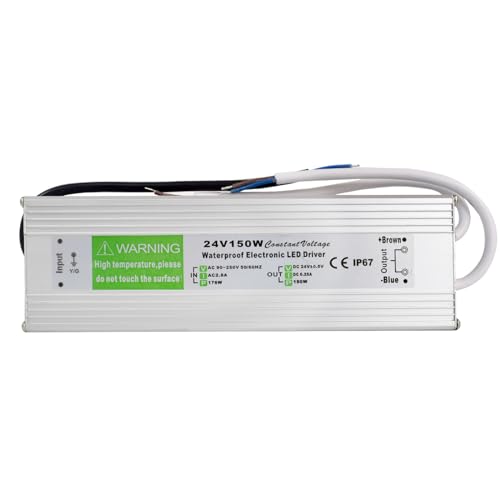 Trasformatore Led 24V 150W 6.25A Driver Led A Tensione Costante Ip67 Impermeabile Per Esterni Ac 230V 24V Dc Alimentatore Per Striscia Led