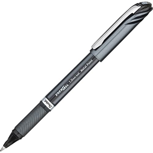 Pentel Energel Plus, Penna Gel Inchiostro, 1.0 Mm, Nero, Pacco Da 12, 12 Pezzi