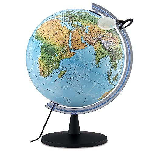 Tecnodidattica Mappamondo Elite D.40 (Luce) Scuola Cartoleria, Multicolore, 8007239000063