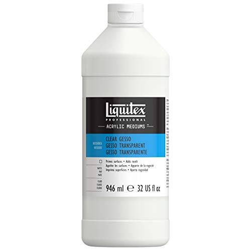 Acrilici Liquitex Gesso Chiara Superficie Prep-32 Once, Trasparente