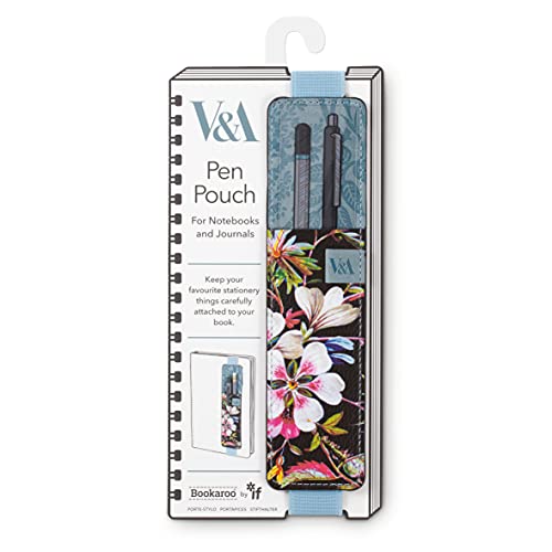 If V & A Bookaroo - Astuccio Portapenne Kilburn Black Floral, Taglia Unica