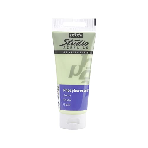 Pébéo Studio Acrylics Gel Giallo Fosforescente, 100 Ml (Confezione Da 1), 100 Unità