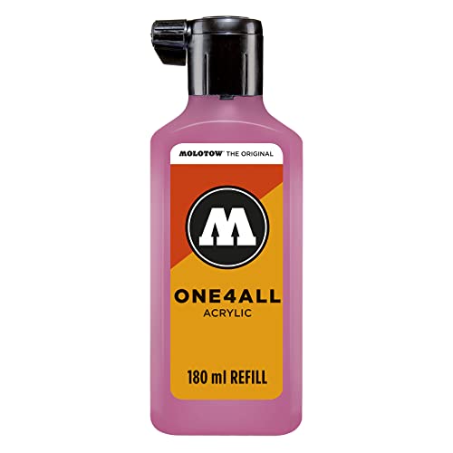 Molotow Mo692200 Refill One4All, Inchiostri Di Ricarica Per Marcatore Permanente 180 Ml, 1 Pezzi, Neonrosa