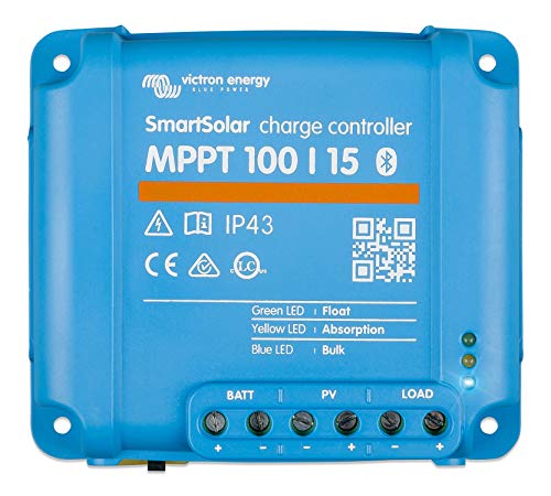 Victron Energy Smartsolar - Regolatore Di Carica Mppt 100/15, 12 V, 24 V, 15 A, Bluetooth Integrato