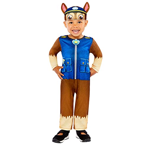Amscan 9909111 Chase Paw Patrol Costume 18-24 Mesi, Multicolore, (Pacco Da 2) Ragazzo