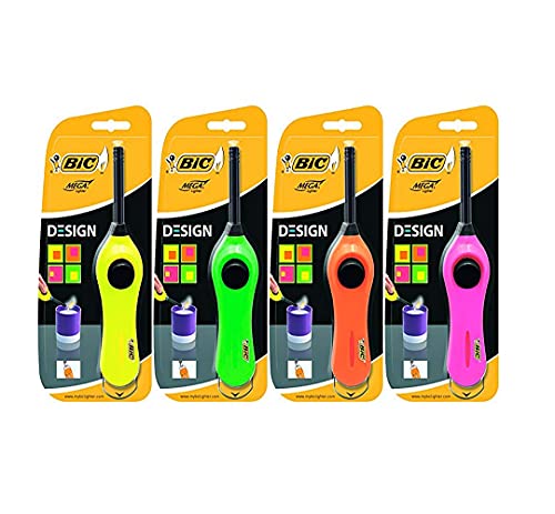 Bic Mega, Accendino, Design E Uso Standard, Multicolore N/A Assorted