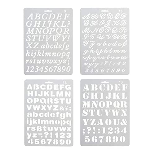 Alfabeto Pittura Stili Assortiti Plastica Numero E Lettera Artistico Redazione Disegno Template Stencil Set