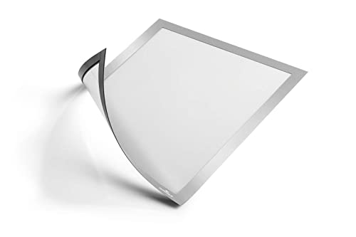 Durable 498823 - Duraframe Magnetic Cornice Espositiva A Fissaggio Magnetico, Formato A4, Confezione Da 1 Pezzo, Argento Metallizzato