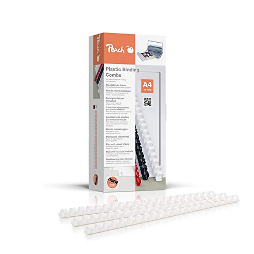 Peach Dorsi Plastici 12Mm, 95 Fogli A4, Bianco