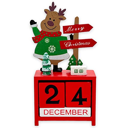 Calendario Dell'Avvento In Legno, Calendario Dell'Avvento Senza Riempimento (Renna)