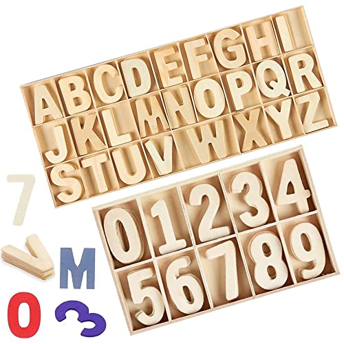 Lettere E Numeri In Legno Naturale, 130Pcs Lettere In Legno A-Z, 50 Pcs Numeri In Legno 0-9, Lettere Maiuscole In Legno Per Insegnamenti Di Bambini O