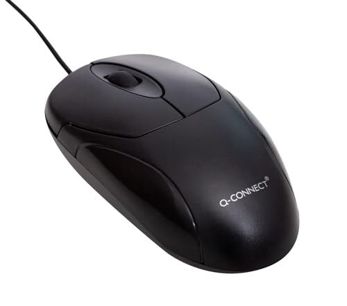 Q Connect – Scroll Wheel Mouse, Colore: Nero/Argento