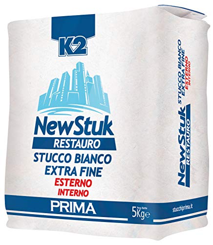 Stucco In Polvere Bianco Extra Fine Interno Esterno New Stuk Restauro 5Kg K2