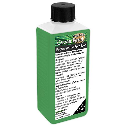 Green24 Cycas - Fertilizzante Liquido Sago Palm Hightech Npk, Radice, Suolo, Fogliare, Fertilizzante - Alimenti Professionali