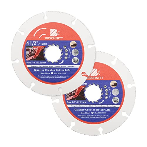 Carbide Multi Wheel Disco115Mm - Brschnitt Disco Da Taglio Per Legno Duro, Laminato, Plastica(2 Pezzi)