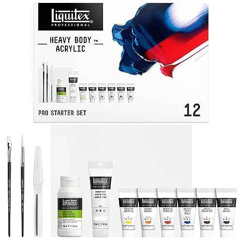 Liquitex Heavy Body - Set Per Principiante (6X22 Ml, 1X59 Ml, 1X118Ml + Accessori)