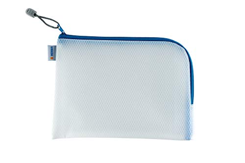 Herma 20009 Borsa Da Toilette Con Cerniera A5, Trasparente (26 X 20 Cm) Piccola Custodia Con Cerniera Per Cellulare, Liquidi, Trucco, Spazzolino Da De