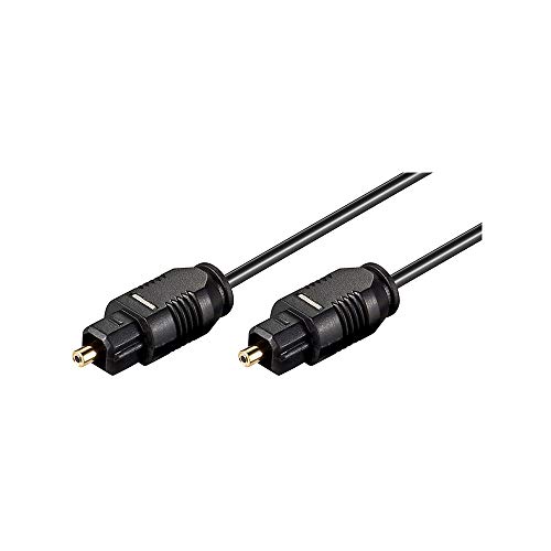 Goobay 51218 Cavo A Fibra Ottica, Nero, 2.2Mm Diametro, 3M Lunghezza Del Cavo