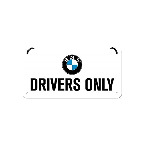 Nostalgic-Art Targa Da Appendere In Stile Retro Bmw – Drivers Only – Idea Regalo Per Gli Appassionati Di Auto, In Metallo, Design Vintage, Decorazione