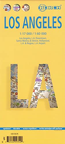 Los Angeles 1:17 000 / 1:60 000: Einzelkarten: Los Angeles 1:60 000, L.A. Downtown 1:17 000, Santa Monica & Venice 1:20 000, Hollywood 1:15 000, L.A. 