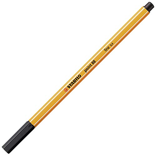 Stabilo 8846 Point 88 Black (S) Fineliner - Fineliner (Zwart, Meerkleurig, 0,4 Mm, 66 G, 175 Mm, 18 Mm), 46, Zwart