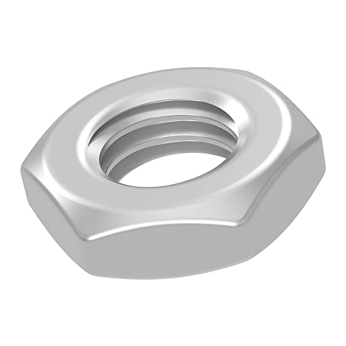 Seccaro Dado Esagonale M5, Acciaio Inox V2A Va A2, Piatto, Din 439, Basso, Forma B, 20 Pezzi