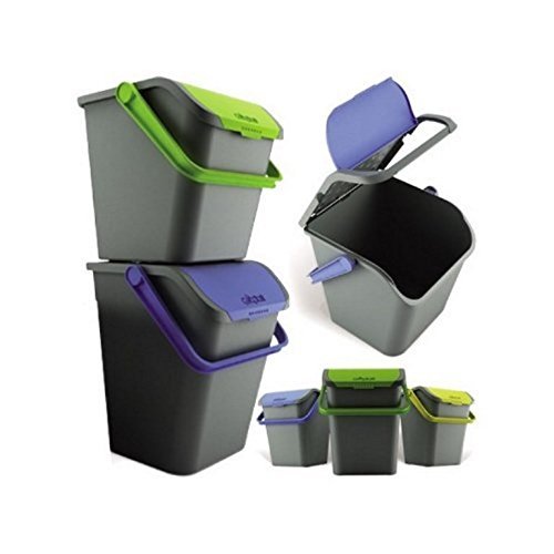Irpot - Set 3 X Pattumiere Ecologic 28L Ec28 Raccolta Differenziata