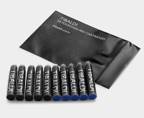 Cartucce D'Inchiostro Tibaldi Per Penne Stilografiche - Pacchetto 10 Cartucce (5 Nero E 5 Blu)