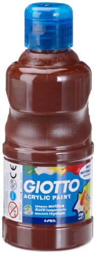 Giotto 5340 28 - Bottiglia Di Tempera, 250 Ml, Colore: Marrone