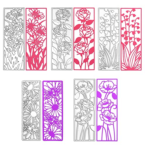 5 Pezzi Fustelle Metallo 3D Fiori Cutting Dies Fustelle Stencil Taglio Muore Per Scrapbooking Segnalibri Biglietti Cartolina Goffratura Inviti Decoraz