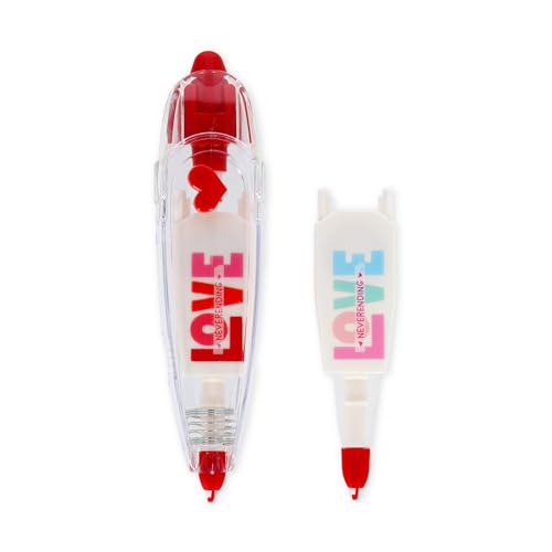 Legami - Penna A Nastro Per Decorare, Deco Tape, Nastro Decorativo Con Cuori, Penna Con Decorazioni Ricaricabile, Penna A Scatto Con Motivo Amore, Lun