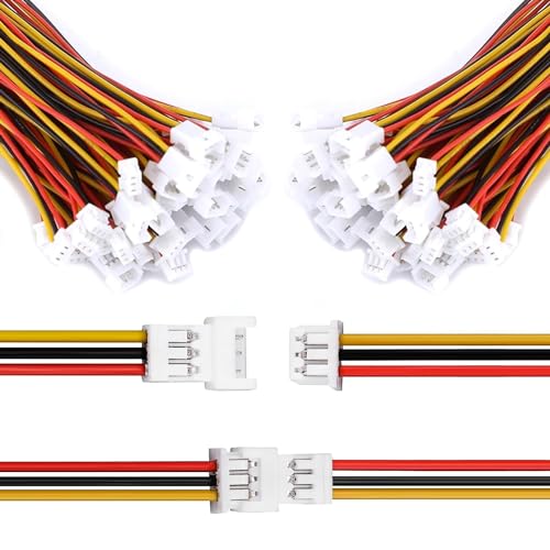 Connettore Jst, 20 Set/Pacco Micro Jst 1.25Mm 3 Pin Maschio & Femmina Elettrico Connettori Spina Con Cavi(3Pin)