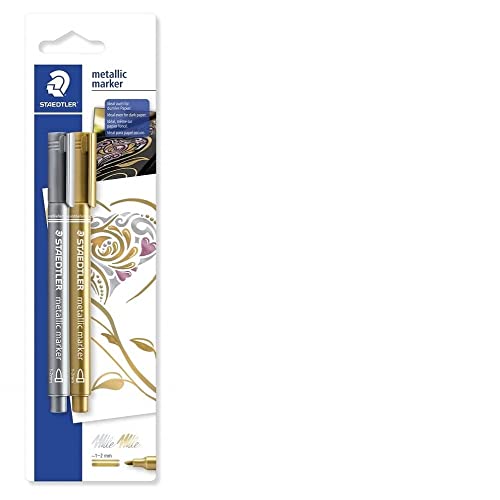 Staedtler 8323-S Bk2 Marcatore Metallico, 2 Pezzi