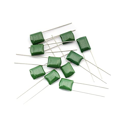 Musiclily Chitarra Condensatore Capacitor Poliestere 2A333J 0,033Μf 100V Per Chitarra Elettrica Basso, Verde (10 Pezzi)