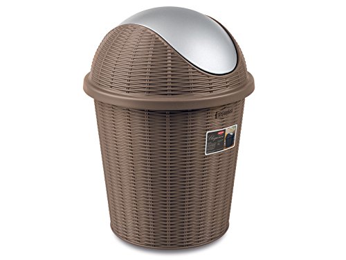 Stefanplast Elegance Bidone Con Basculante, Beige, 28 X 28 X 38 Cm